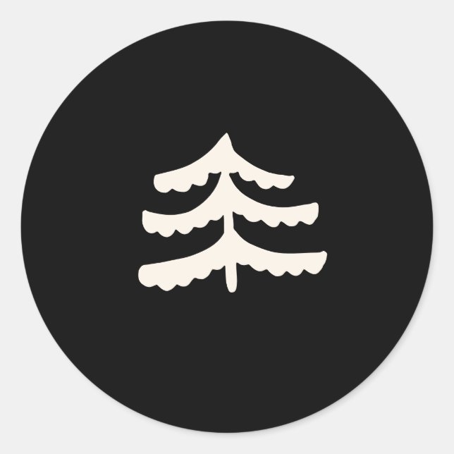 Pegatinas modernos, negros y simples (Anverso)