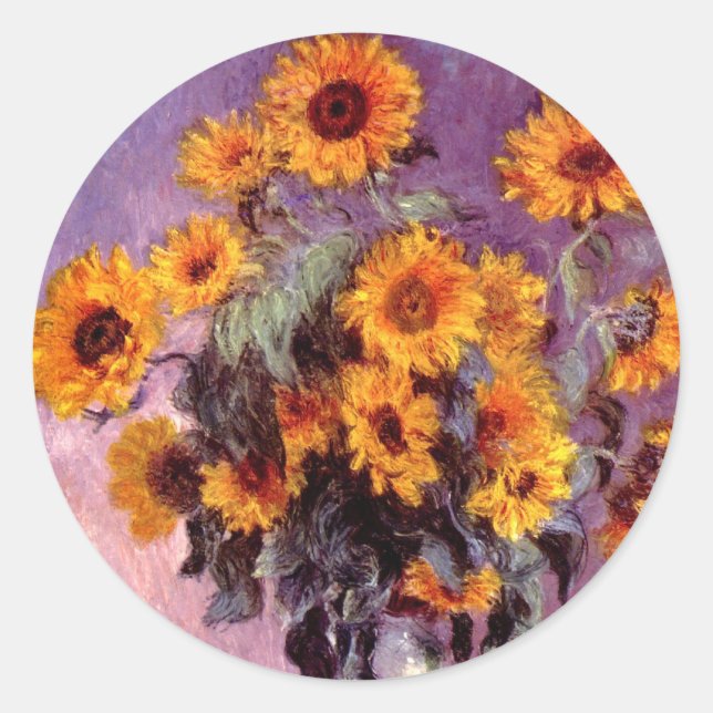 Pegatinas Monet Sunflowers (Anverso)
