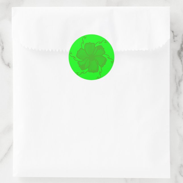 Pegatinas monocromas FTF en verde (Bolso)