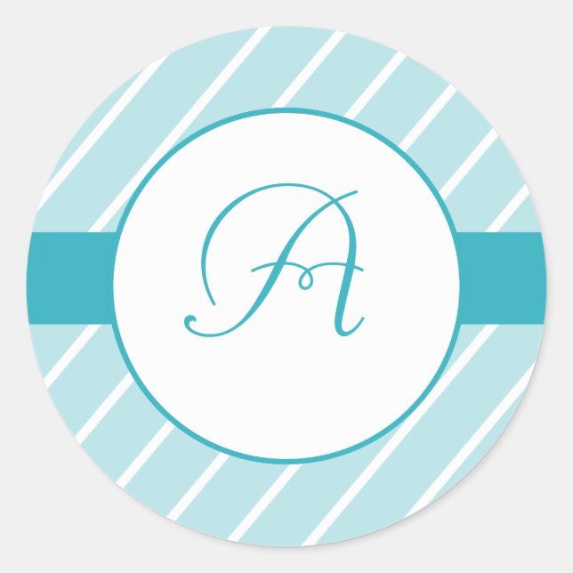 Pegatinas monográficos del patrón de franjas azule (Anverso)