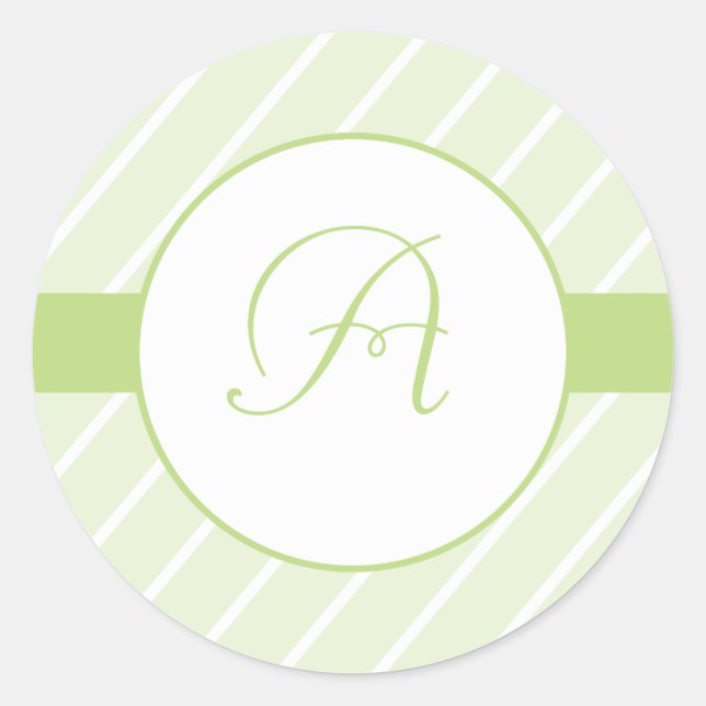 Pegatinas monográficos del patrón de franjas verde (Anverso)