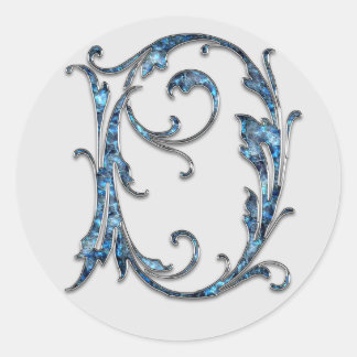 pegatinas monograma D inicial