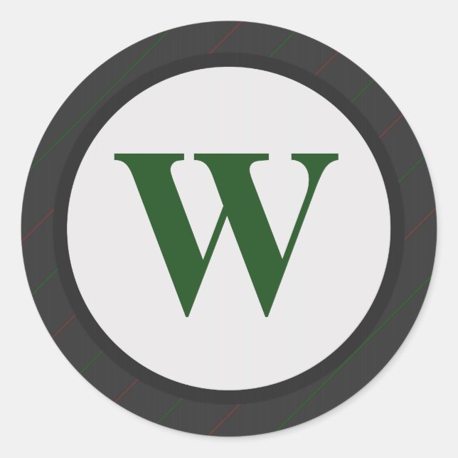 Pegatinas monogramados de Sello para sobres de vac (Anverso)