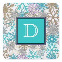 Pegatinas Monogramados De Snowflake