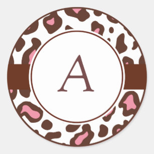 Pegatinas Monogramed Leopard Print