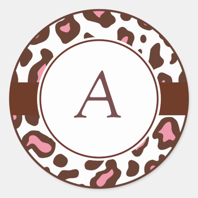 Pegatinas Monogramed Leopard Print (Anverso)
