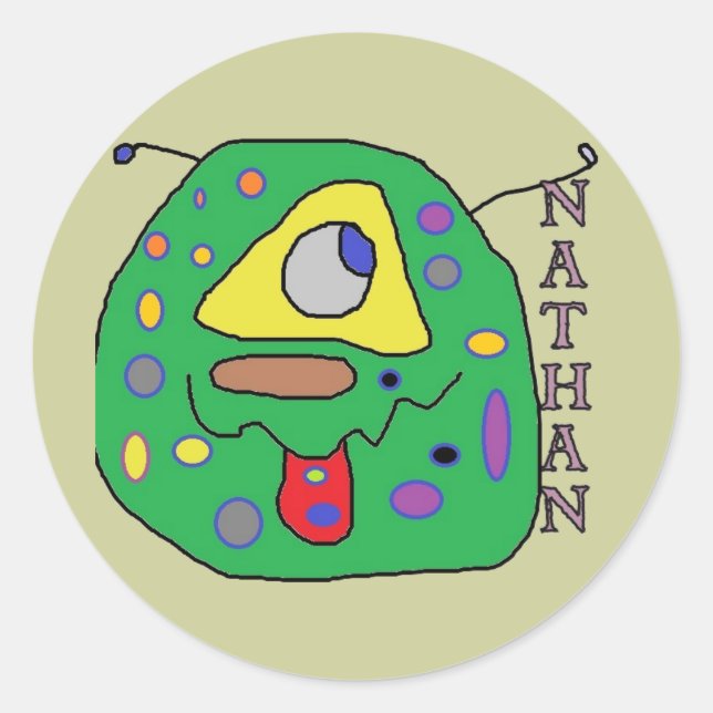 pegatinas monstruo de natán (Anverso)