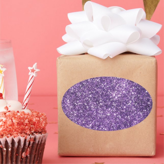 Pegatinas moradas con purpurina (Fiesta)