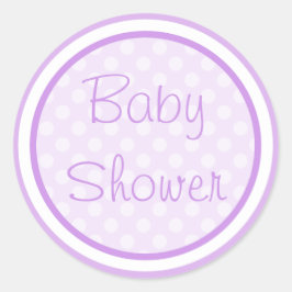 Pegatinas morados de Baby Shower