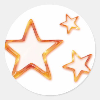Pegatinas naranjas y estrellas amarillas