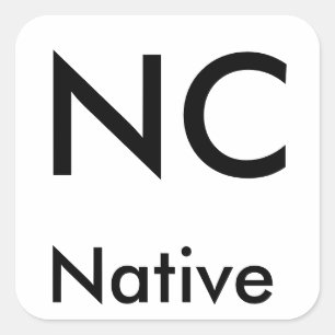 Pegatinas nativos de Carolina del Norte (negro/gra