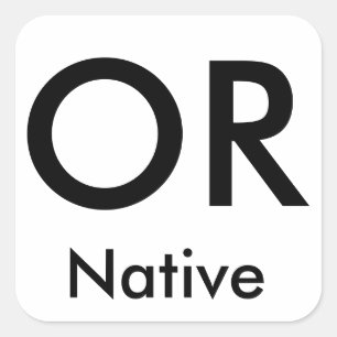 Pegatinas nativos de Oregon (negro/grandes)