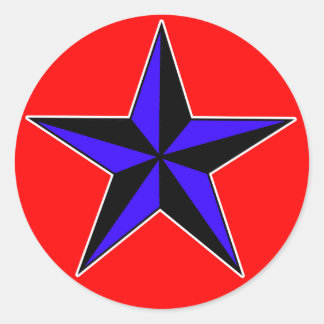 Pegatinas náuticos azules de la estrella…