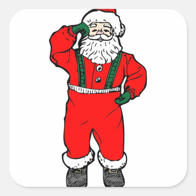 Pegatinas Navidades santa claus (Anverso)