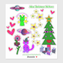 Pegatinas navideñas Alien