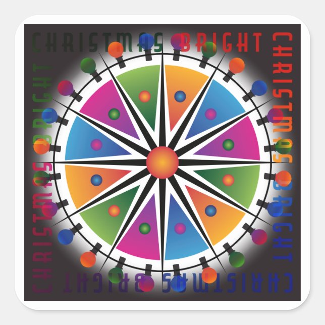 Pegatinas navideñas brillantes (Anverso)