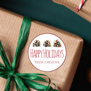 Pegatinas navideñas Corporativas Felices Fiestas