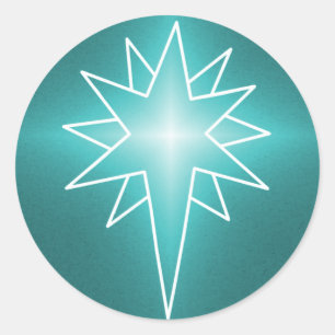 Pegatinas navideñas de Estrella del Norte, Verde a