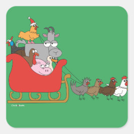 Pegatinas navideñas de granja