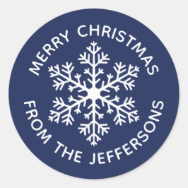 Pegatinas navideñas de la marina con copas de niev