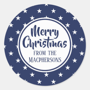 Pegatinas navideñas de las estrellas de la marina