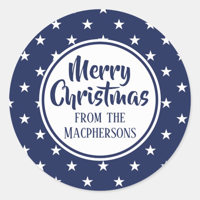 Pegatinas navideñas de las estrellas de la marina (Anverso)