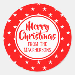 Pegatinas navideñas de las Estrellas Rojas
