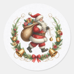 Pegatinas navideñas de Santa Vieja