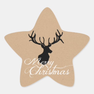 Pegatinas navideñas de Silouette Deer