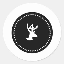 Pegatinas navideñas de silueta de ciervos negros y