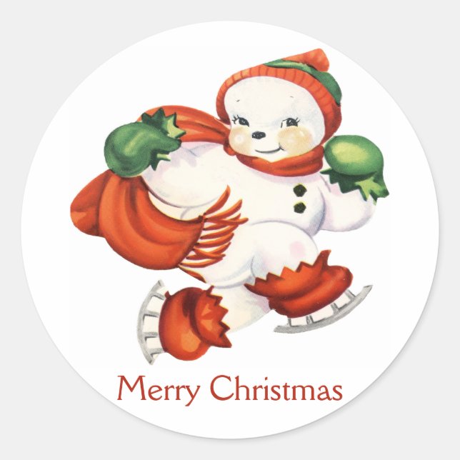 Pegatinas navideñas de Snowman (Anverso)
