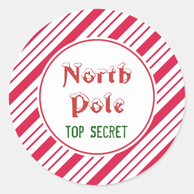 Pegatinas navideñas del Polo Norte (Anverso)