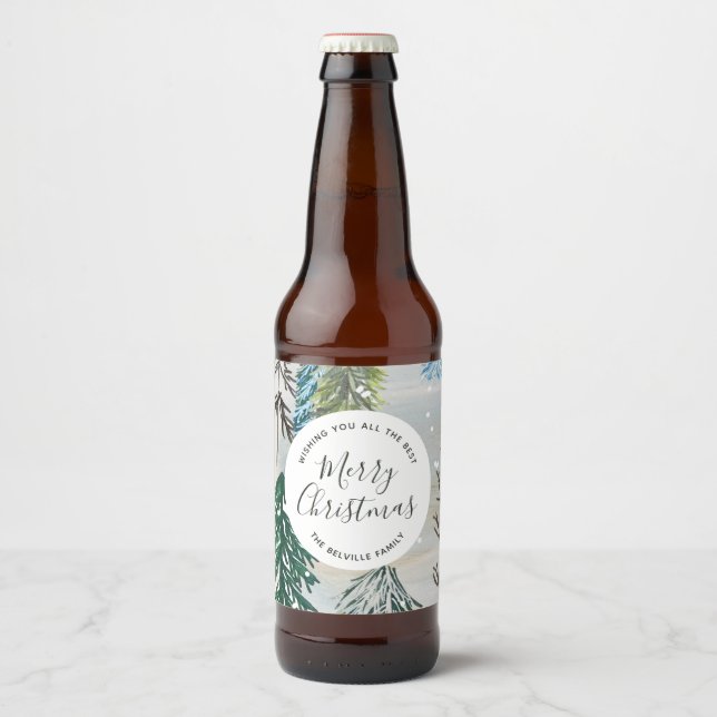 Pegatinas navideñas encantadas de invierno (Anverso)