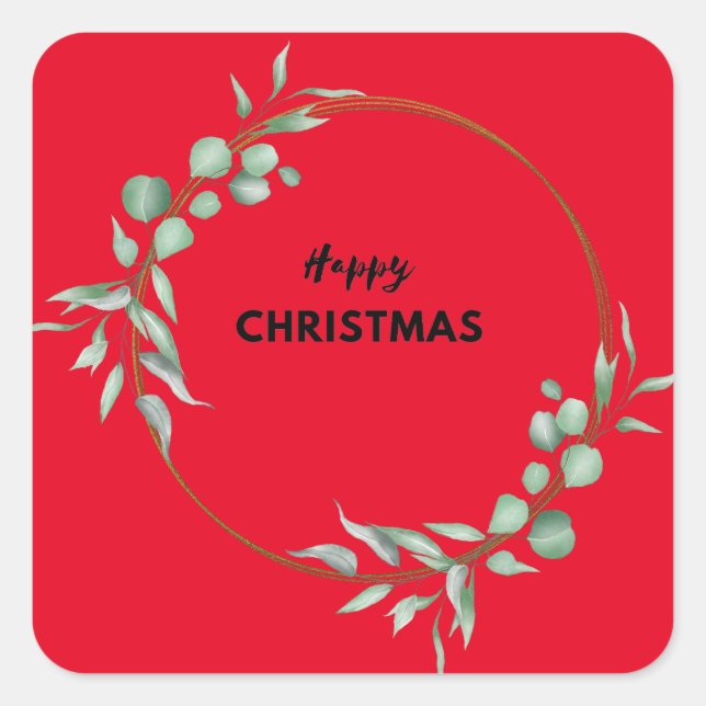 Pegatinas navideñas felices (Anverso)