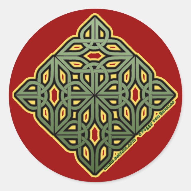 Pegatinas navideñas irlandesas Knotwork (Anverso)