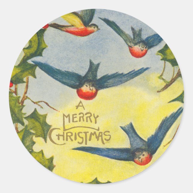 Pegatinas navideñas para aves de Victoria (Anverso)