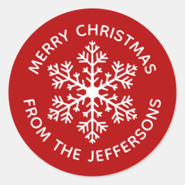 Pegatinas navideñas Red Snowflake