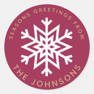 Pegatinas navideñas Red Snowflake