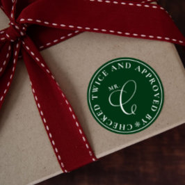 Pegatinas navideñas verdes del Polo Norte aprobada