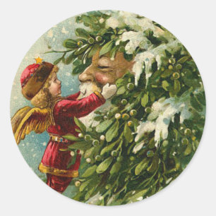 Pegatinas navideñas victorianas