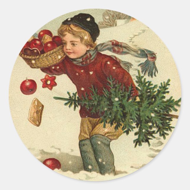 Pegatinas navideñas victorianas para tus cartas (Anverso)