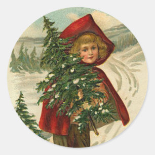 Pegatinas navideñas victorianas para tus cartas