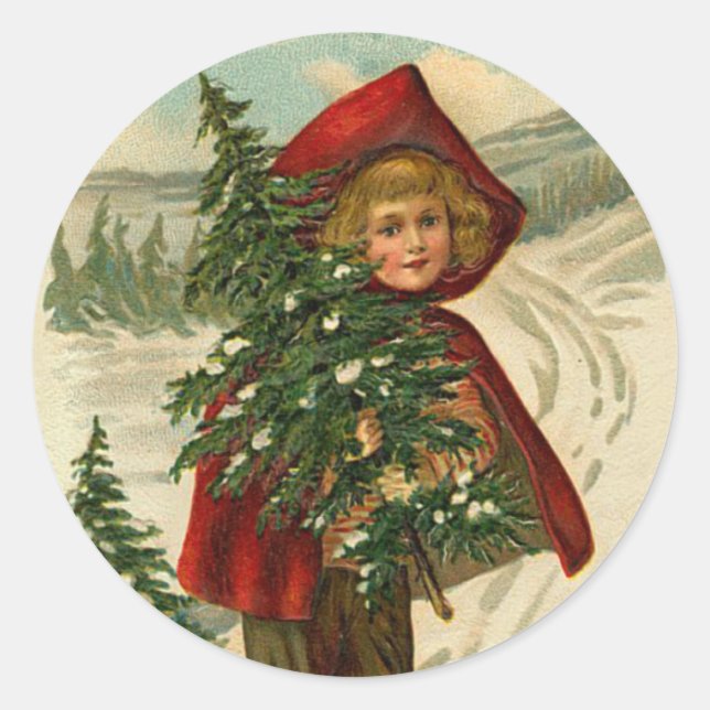 Pegatinas navideñas victorianas para tus cartas (Anverso)