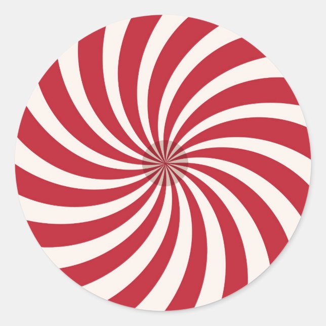 PEGATINAS NAVIDEÑAS VINTAGE ESPIRAL ROJO Y BLANCO (Anverso)