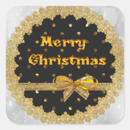 Pegatinas navideños Black and Gold Merry