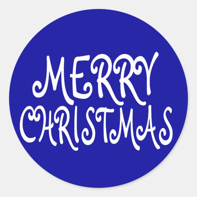Pegatinas navideños Blue Merry (Anverso)
