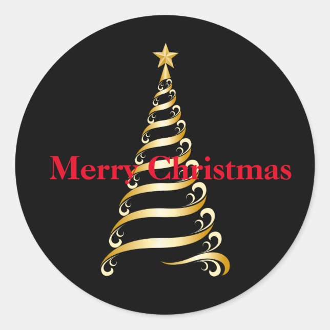 Pegatinas navideños con Árbol de Navidad (Anverso)