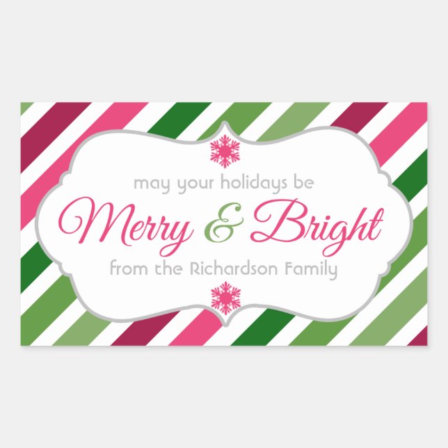 Pegatinas navideños Personalizados de etiquetas de (Anverso)