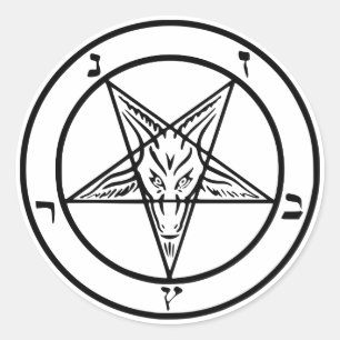 Pegatinas negros adaptables de Baphomet