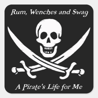 Pegatinas negros de Pirates Life - paquete de 20